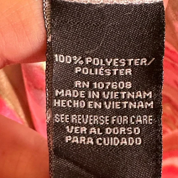 Karin Stevens Vintage Style Pink Floral Satiny Knee-Length Dress Womens 8 - Picture 5 of 8